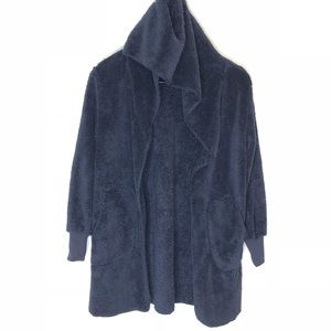 Dark blue teddy lightweight Sherpa NWOT S